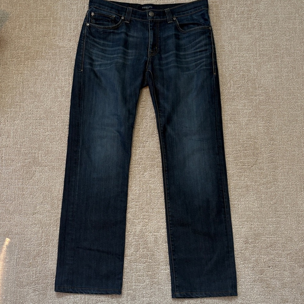 Fidelity Men's Deep Indigo Straight Jeans